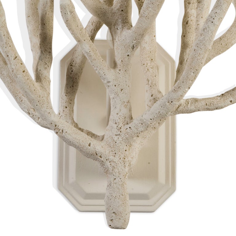 American A Pair of Faux Coral Wall Sconces