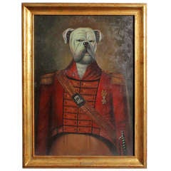 Vintage Inspector General Dog Painting