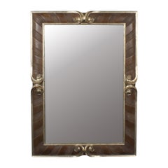 Carved and Silver Gilt Rectangular Mirror