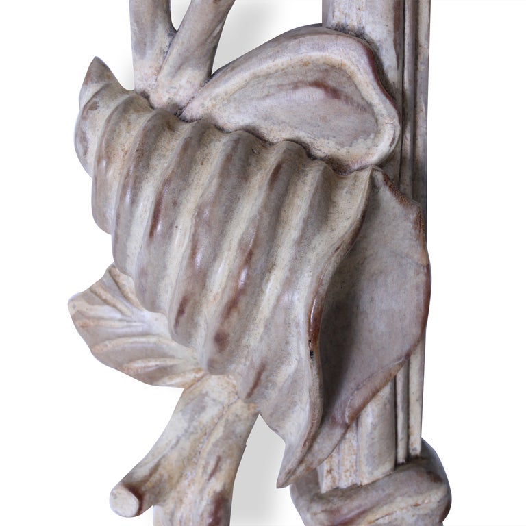 Large Carved Pine Sea Shell Mirror 2