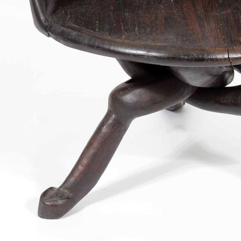 African Carved Hardwood Chair 1