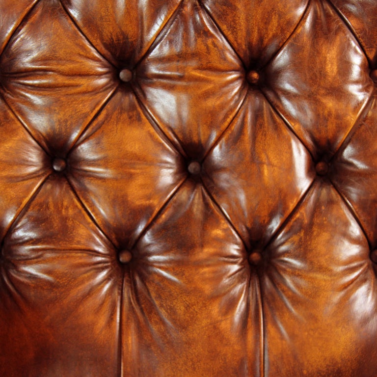 Pair of Leather Library Chairs 1