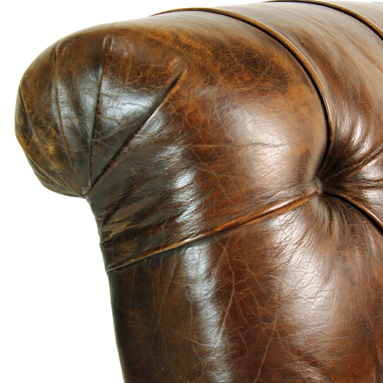 20th Century Pair of Leather Library Chairs