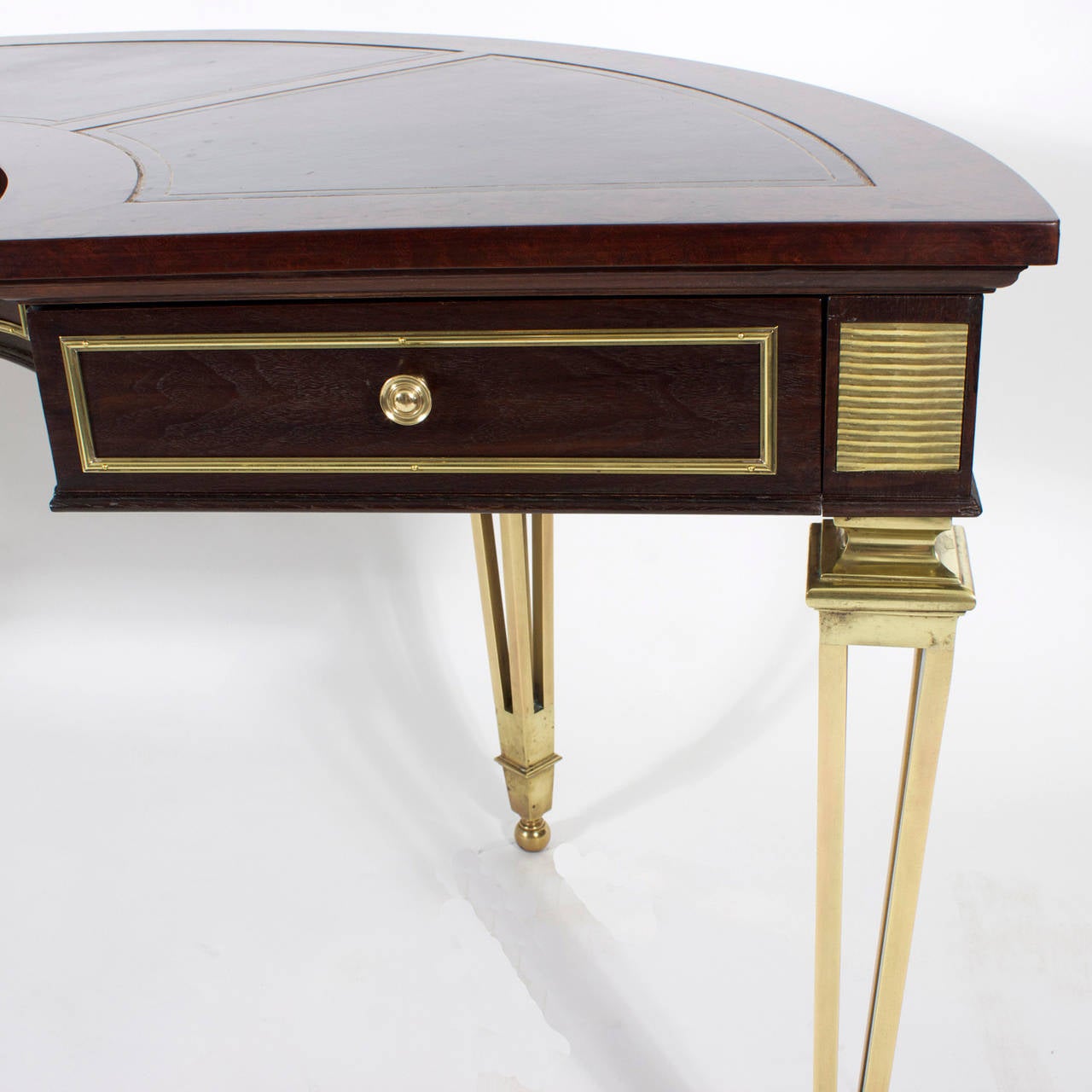 Mastercraft Demilune Desk with Bronze Legs 3