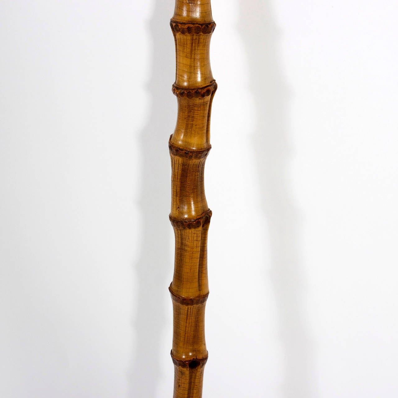Carved Double Faced Monkey Bamboo Walk Stick or Cane