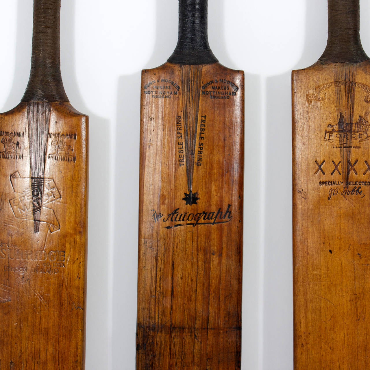Collection of Fvie Cricket Bats, Great Color and Patina 2