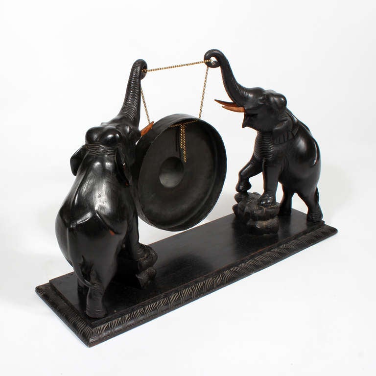 Early to Mid 20th Century Large Elephant Dinner Gong 4