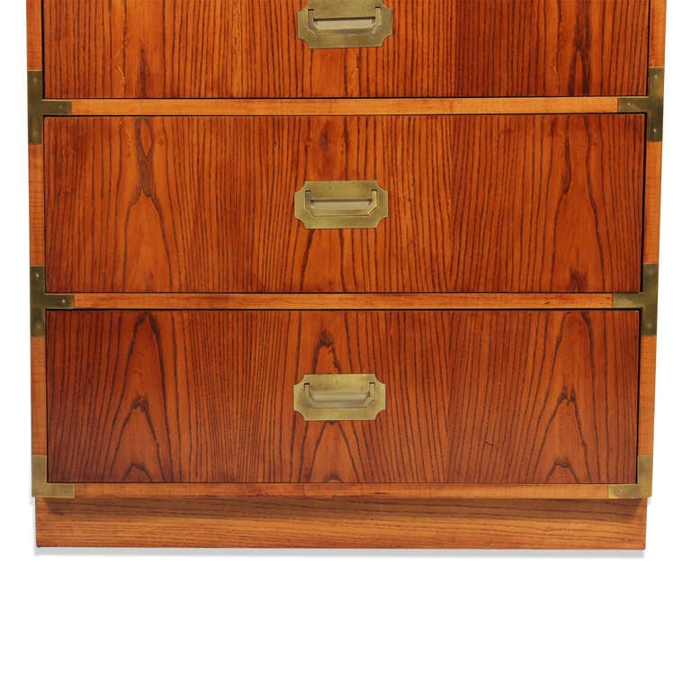 A Pair of Fruitwood Campaign Style Chests In Excellent Condition In Palm Beach, FL