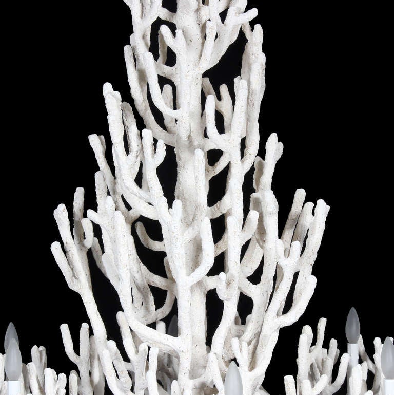 20th Century Large Custom Faux Coral Chandelier