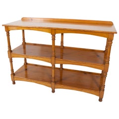 19th C. 3 Tiered English Pine Server or Set of Shelves
