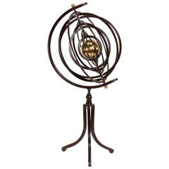 Antique Iron and Brass Armillary