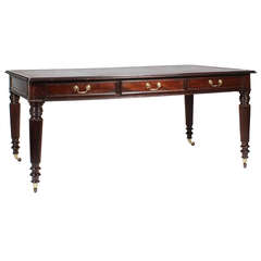 Antique A George III Library Table or Partners Desk in Mahogany