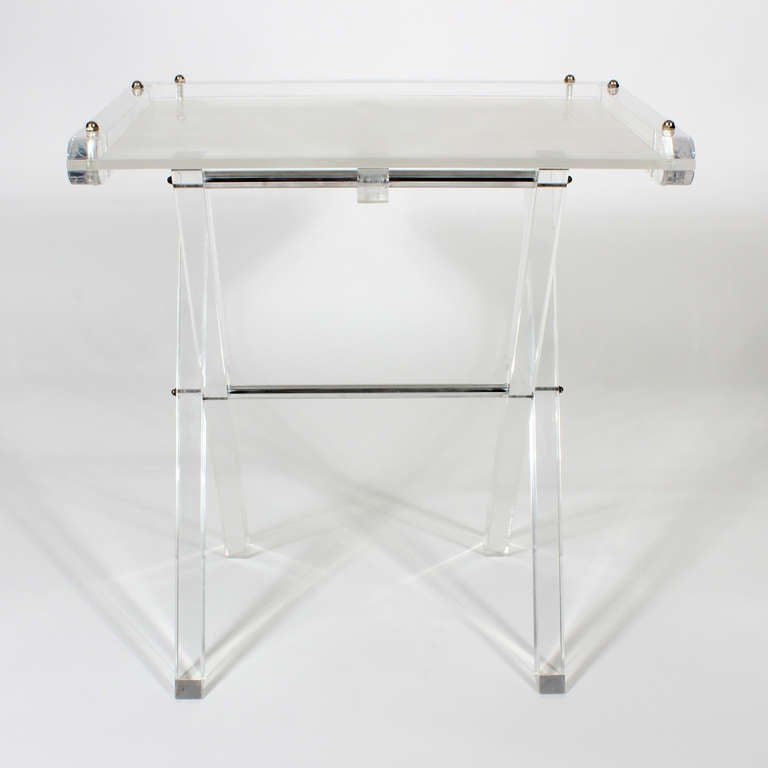 American Mid Century Large Lucite Butlers Tray