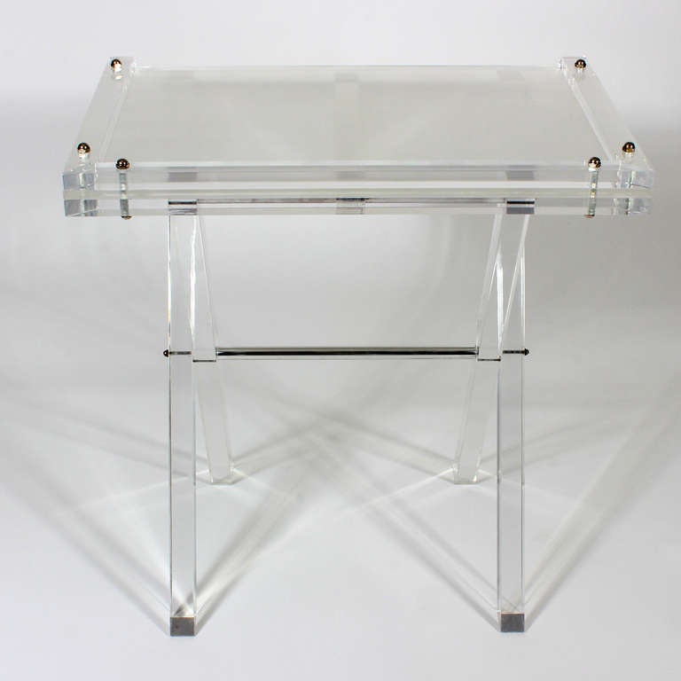 Mid Century Large Lucite Butlers Tray In Excellent Condition In Palm Beach, FL