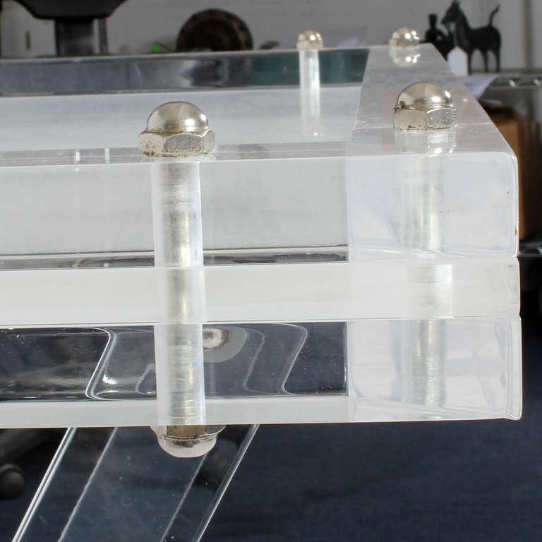 Mid Century Large Lucite Butlers Tray 3