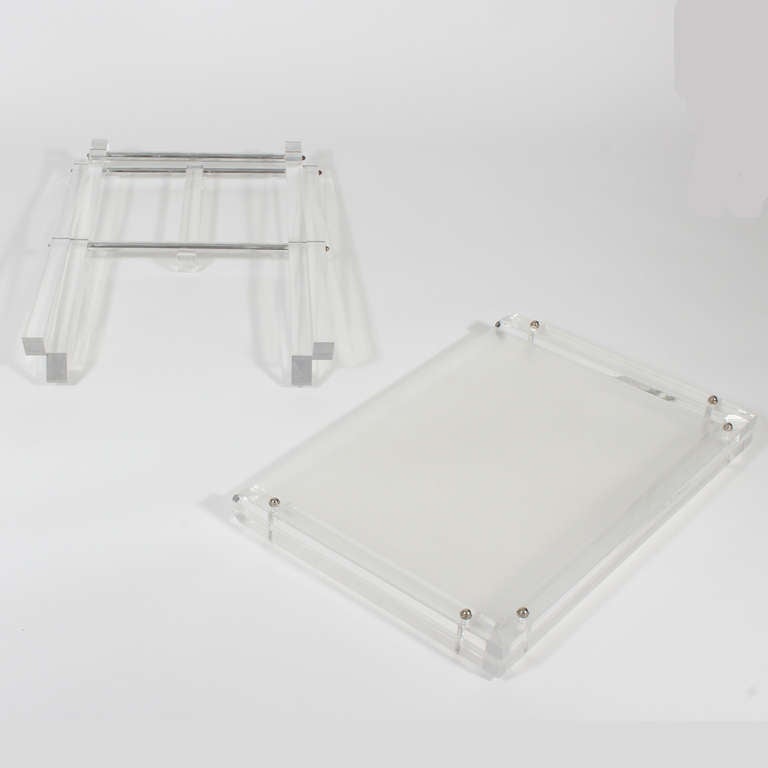 Mid Century Large Lucite Butlers Tray 5
