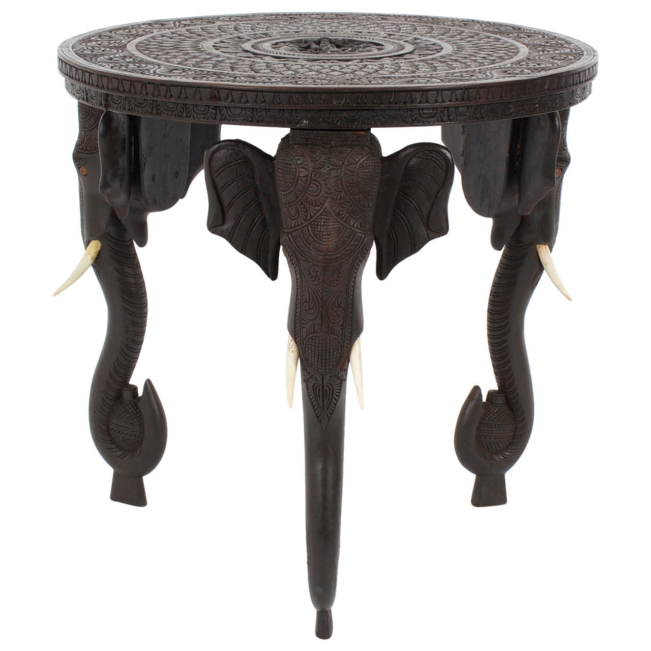 Early 20th Century Anglo-Indian Carved Table