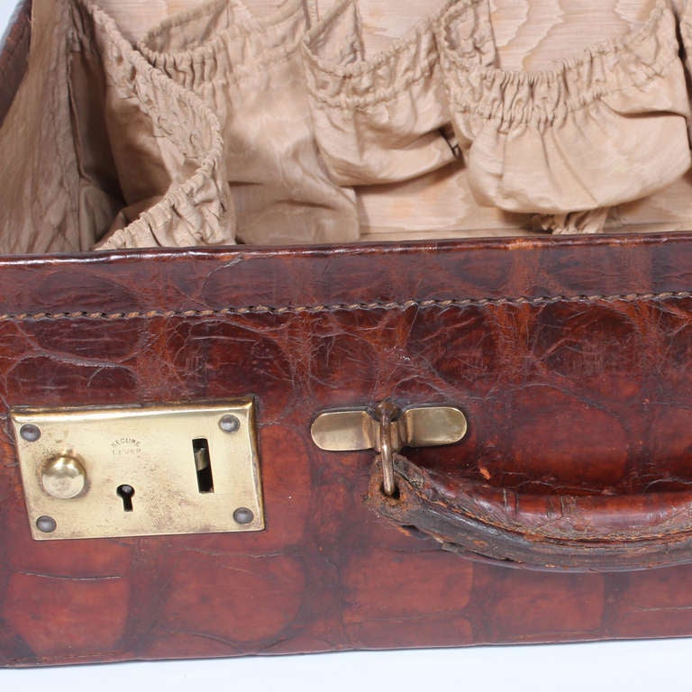 Mid-20th Century Alligator Suitcase