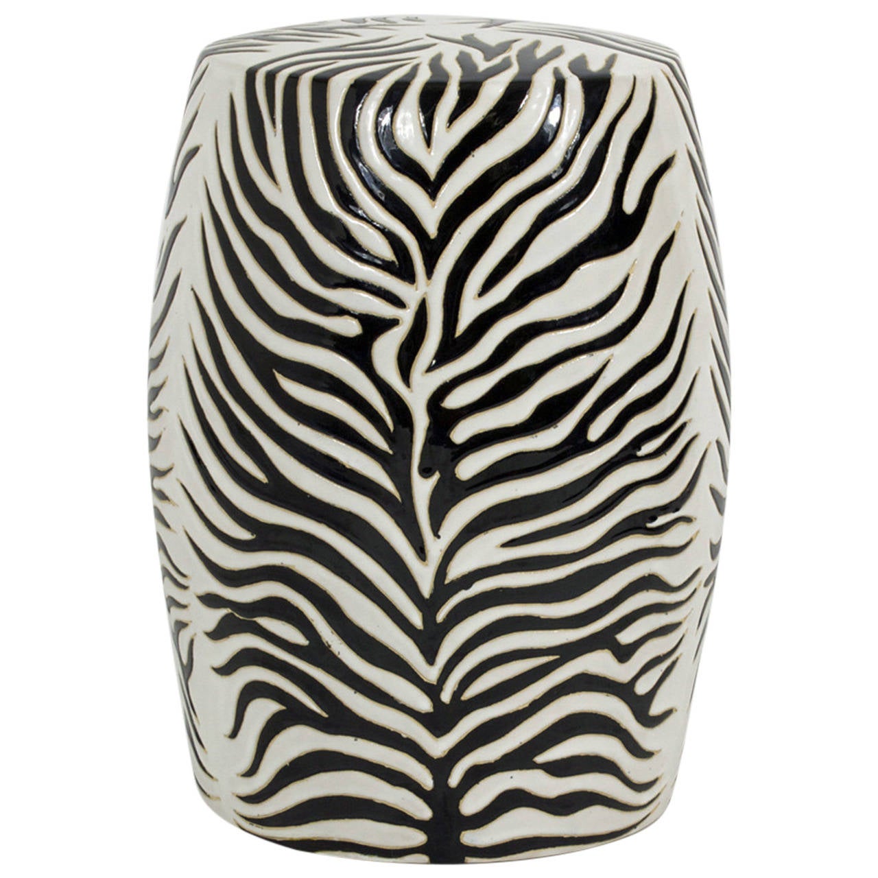 Zebra Pattern In Italian | zebra pattern pottery garden seat at 1stdibs Zebra Pattern In Italian | zebra pattern pottery garden seat at 1stdibs
