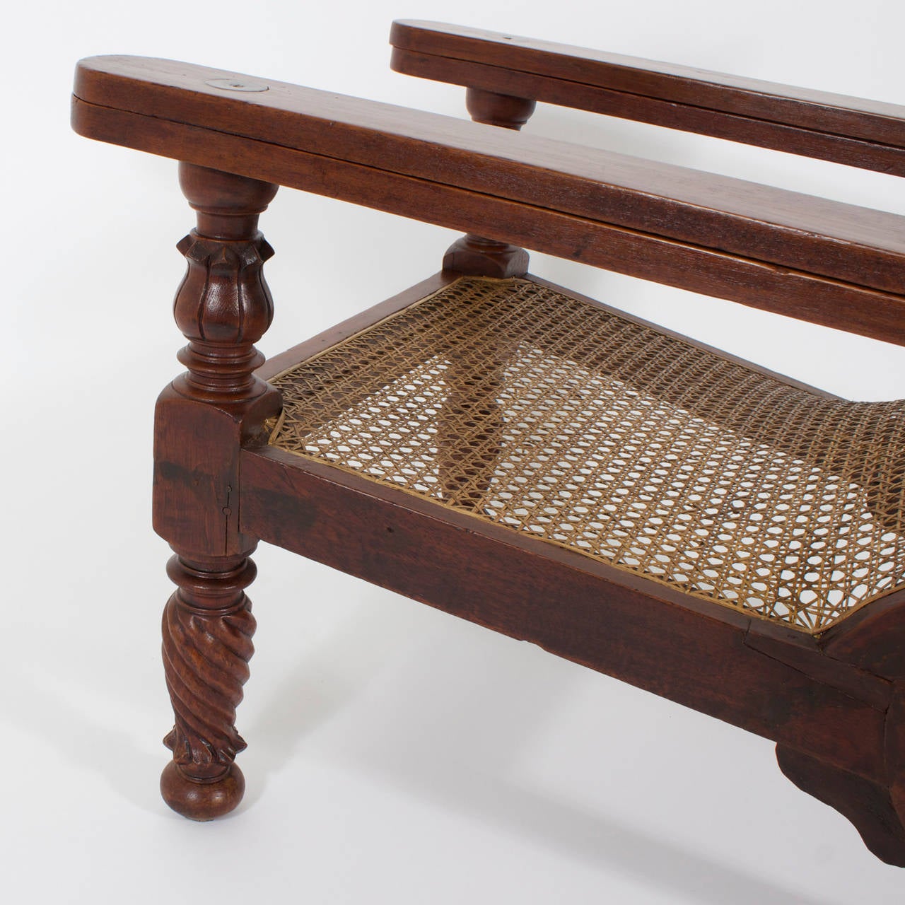 19th Century Anglo-Indian Mahogany Plantation Chair 4