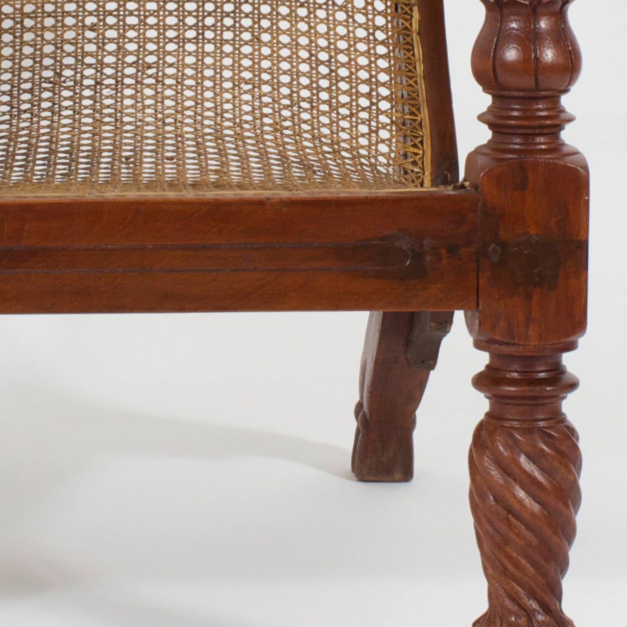 19th Century Anglo-Indian Mahogany Plantation Chair 1