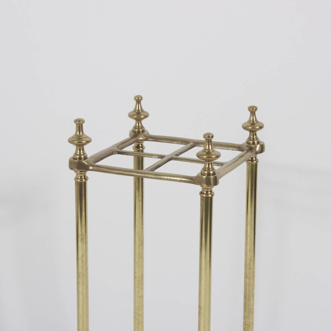 English Mid-Century Brass and Iron Cane or Umbrella Stand
