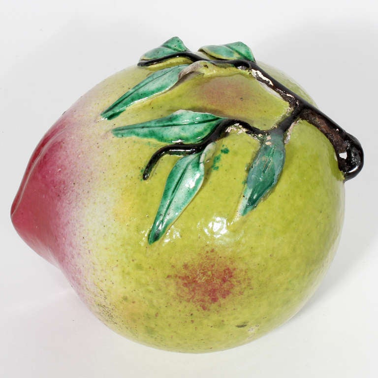 20th Century Unusual Large Chinese Altar Fruit Peach