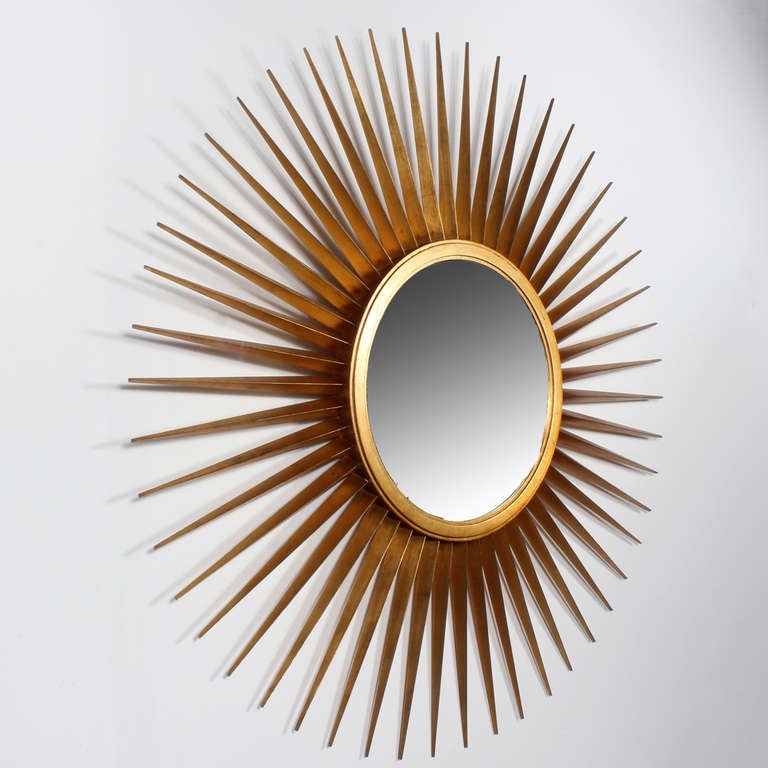 American Large Mutli Rayed Giltwood Sunburst Mirror