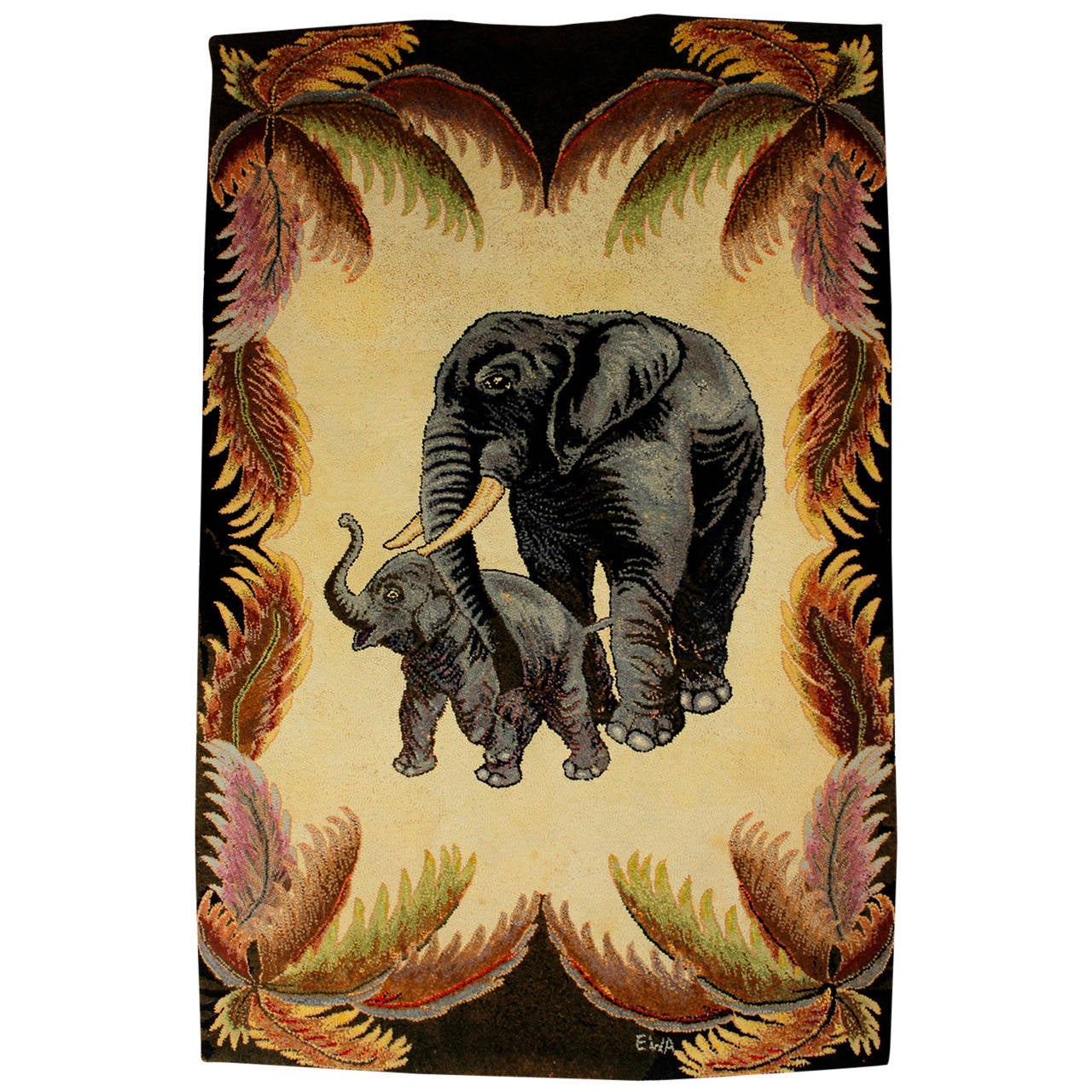 Elephant Rug For Sale at 1stdibs