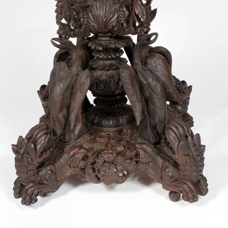 Carved Anglo Indian Tilt Top Table 1