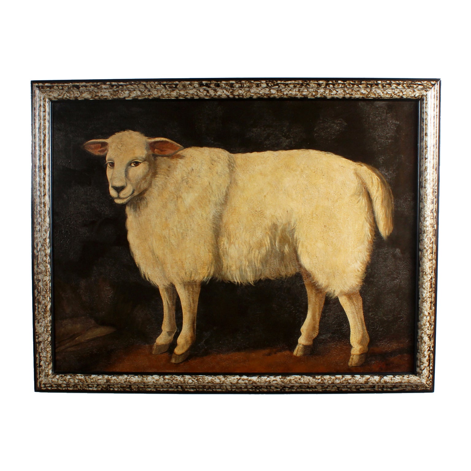 A Large Oil Painting of a Sheep by William Skilling