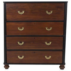 19th C. Campaign Mahogany Chest of Drawers 5