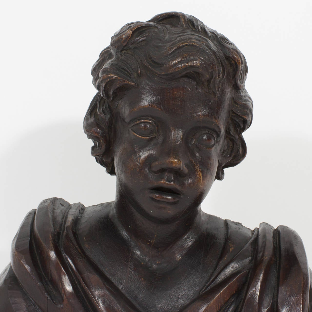 Baroque 19th Century Wall Mounted or Standing Cherub Sculpture