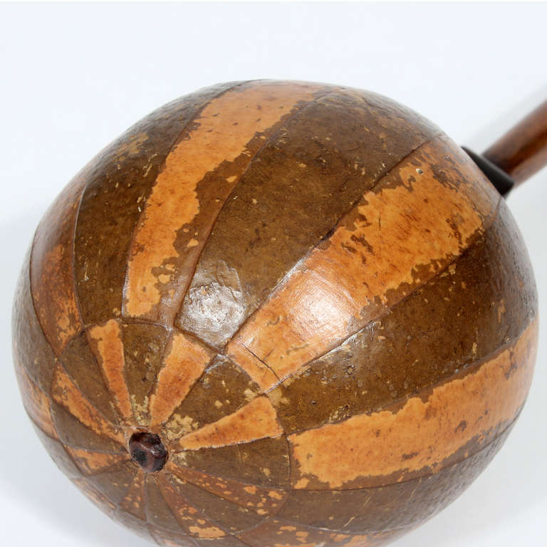 Mid-20th Century Pair of Carved Coconut West Indian Maracas