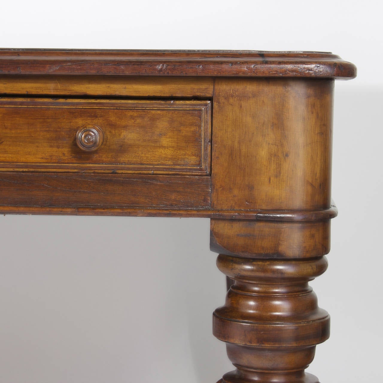 William IV Robust 19th Century English Library Table or Partners Desk