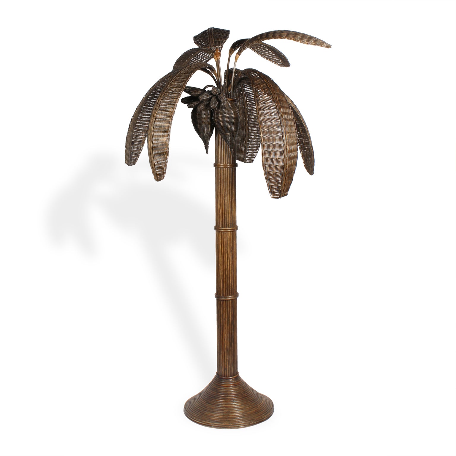 Rattan Palm Tree Floor Lamp