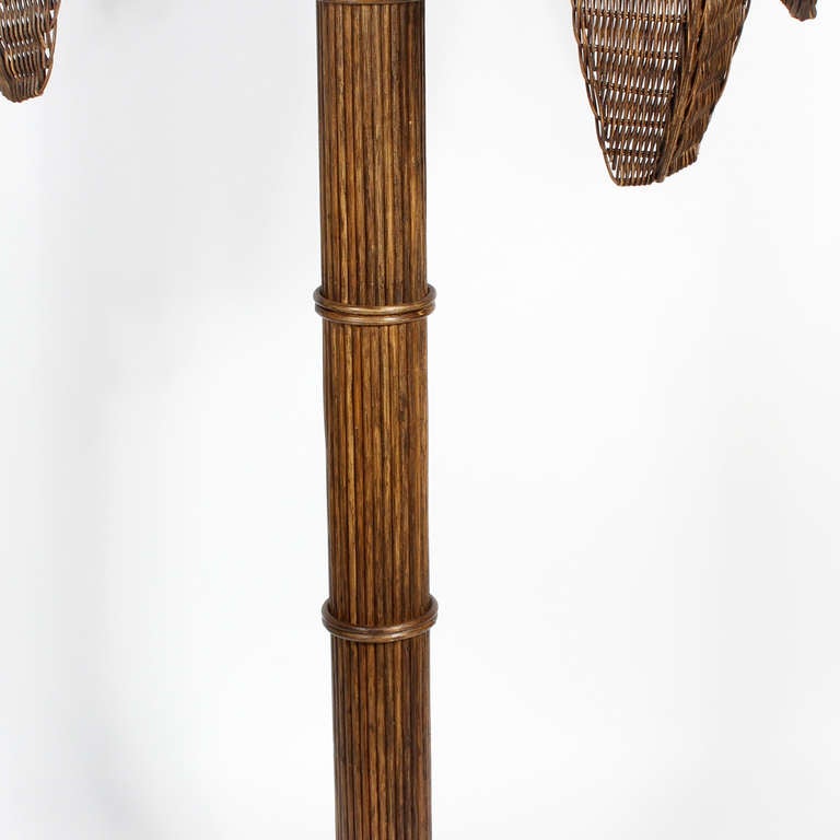 wicker palm tree floor lamp