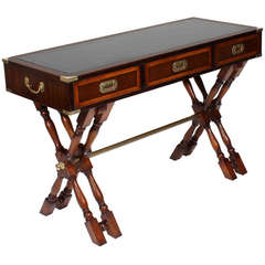 Double X Base Campaign Style Writing Desk.