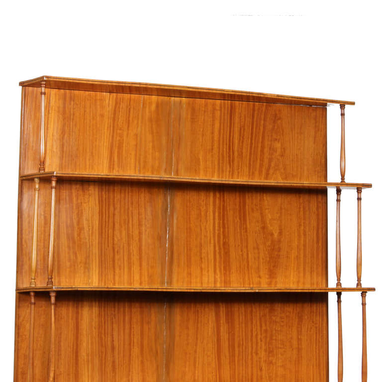 English Satinwood Book Case or Display Shelves