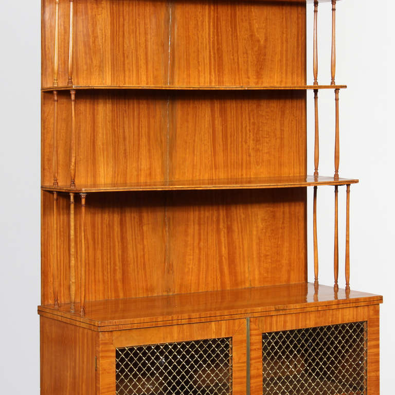 Satinwood Book Case or Display Shelves In Excellent Condition In Palm Beach, FL