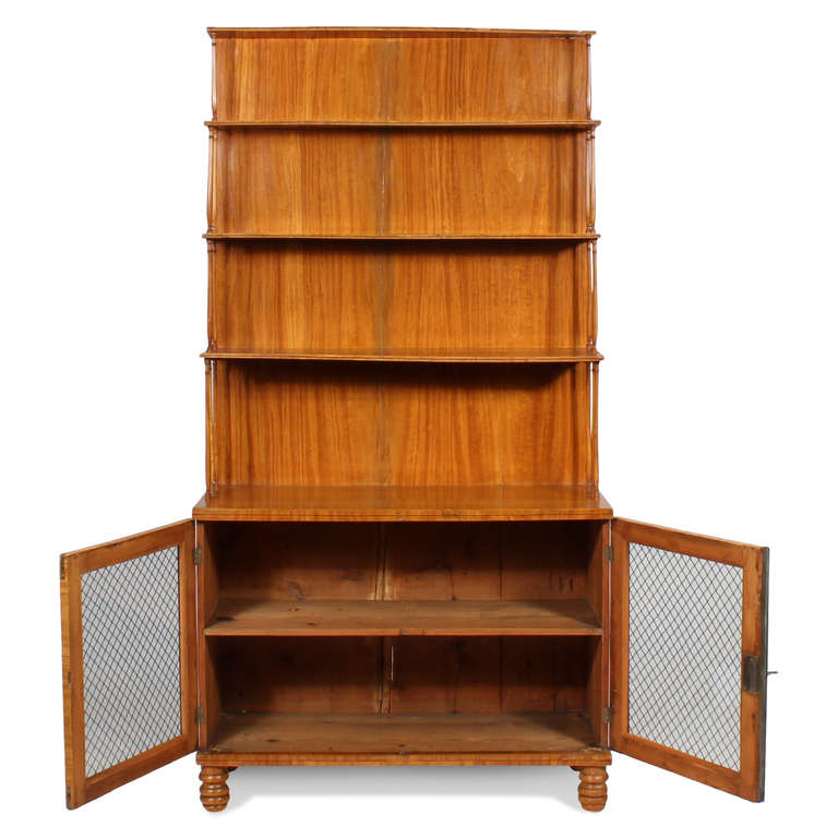 Satinwood Book Case or Display Shelves 4