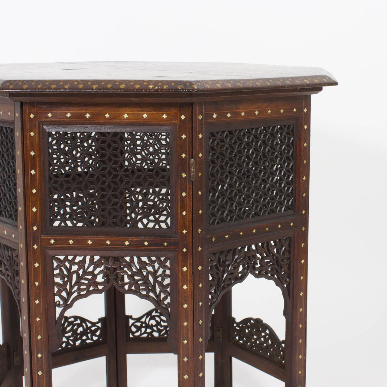 19th Century Anglo-Indian or Syrian Octagonal Folding Table 1