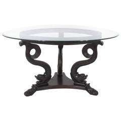 Neoclassical Style Dolphin Center or Dining Table