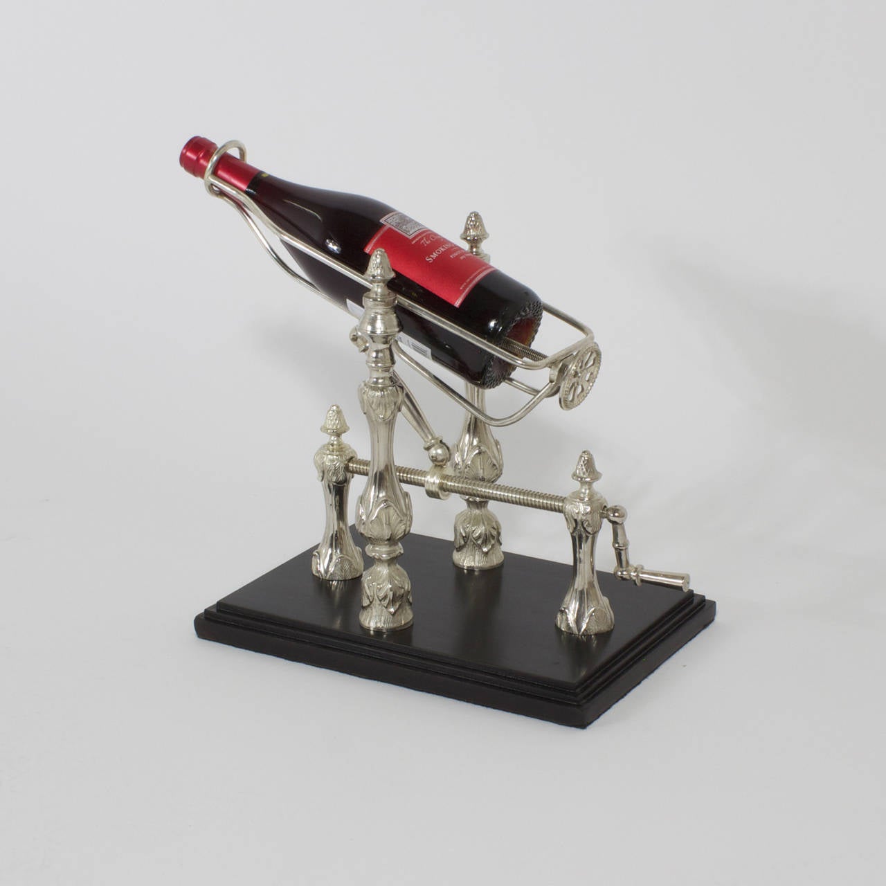 Silvered Metal Wine or Liqueur Serving and Pouring Device For Sale at