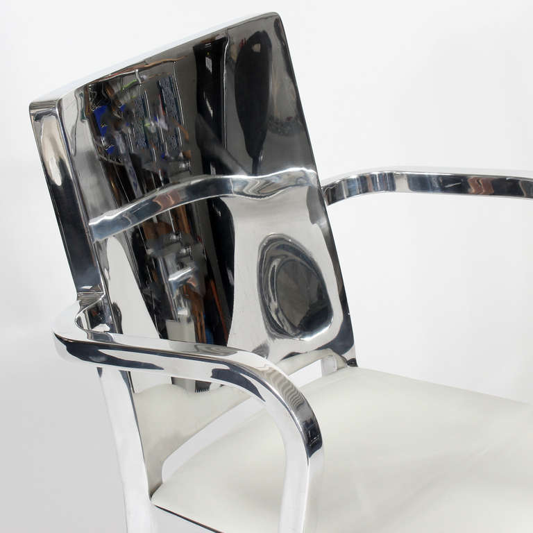 Américain Vieux fauteuil de bureau Emeco Hudson by Starck en aluminium