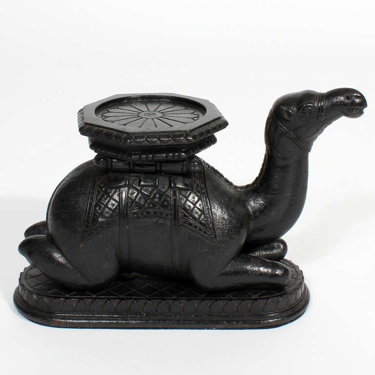 Anglo-Indian Late 19th-Early 20th Century Anglo Indian Carved Camel Pedestal