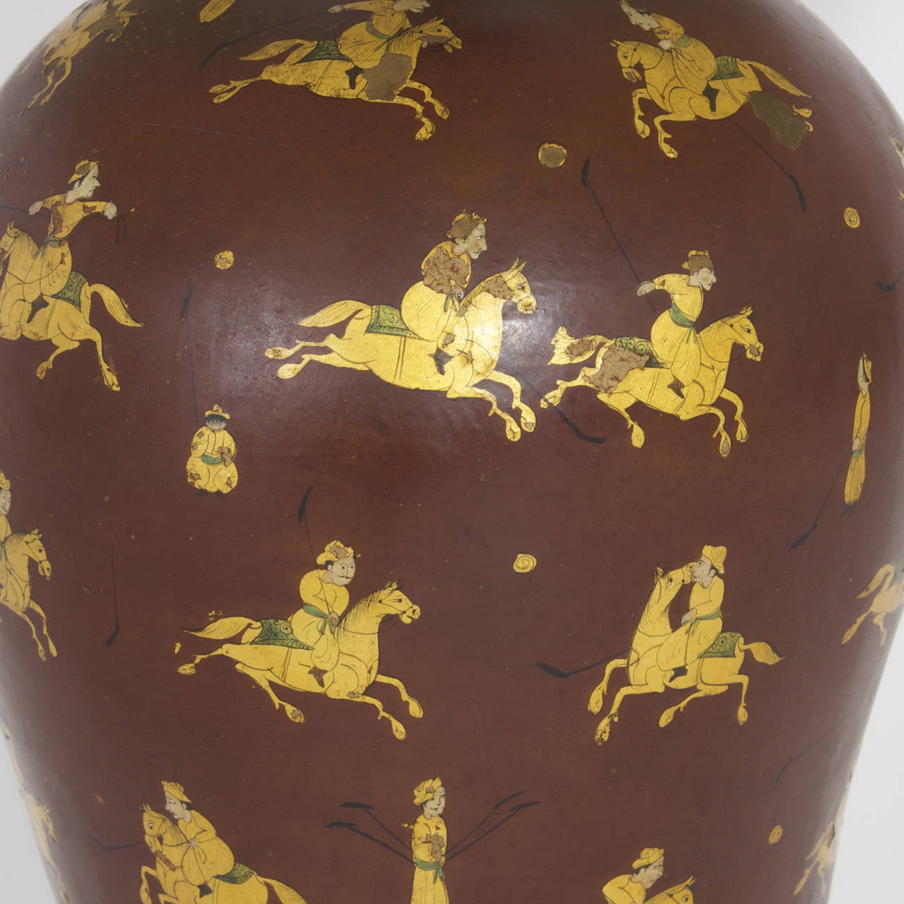 Pair of Chinoserie Decorated Polo Player Table Lamps In Excellent Condition In Palm Beach, FL