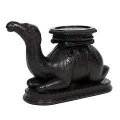 Late 19th-Early 20th Century Anglo Indian Carved Camel Pedestal