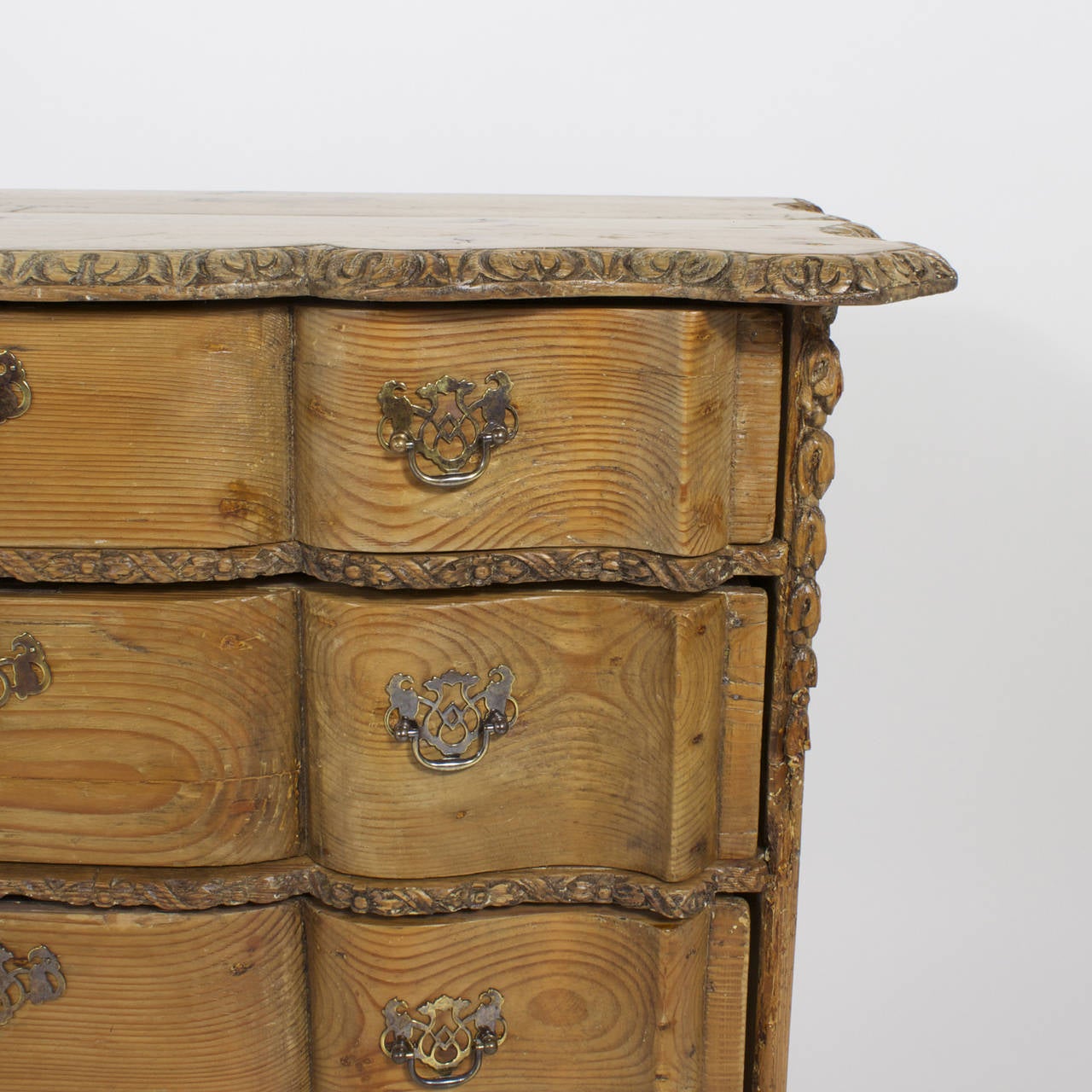 Bentwood 18th Century French Carved Pine Chest