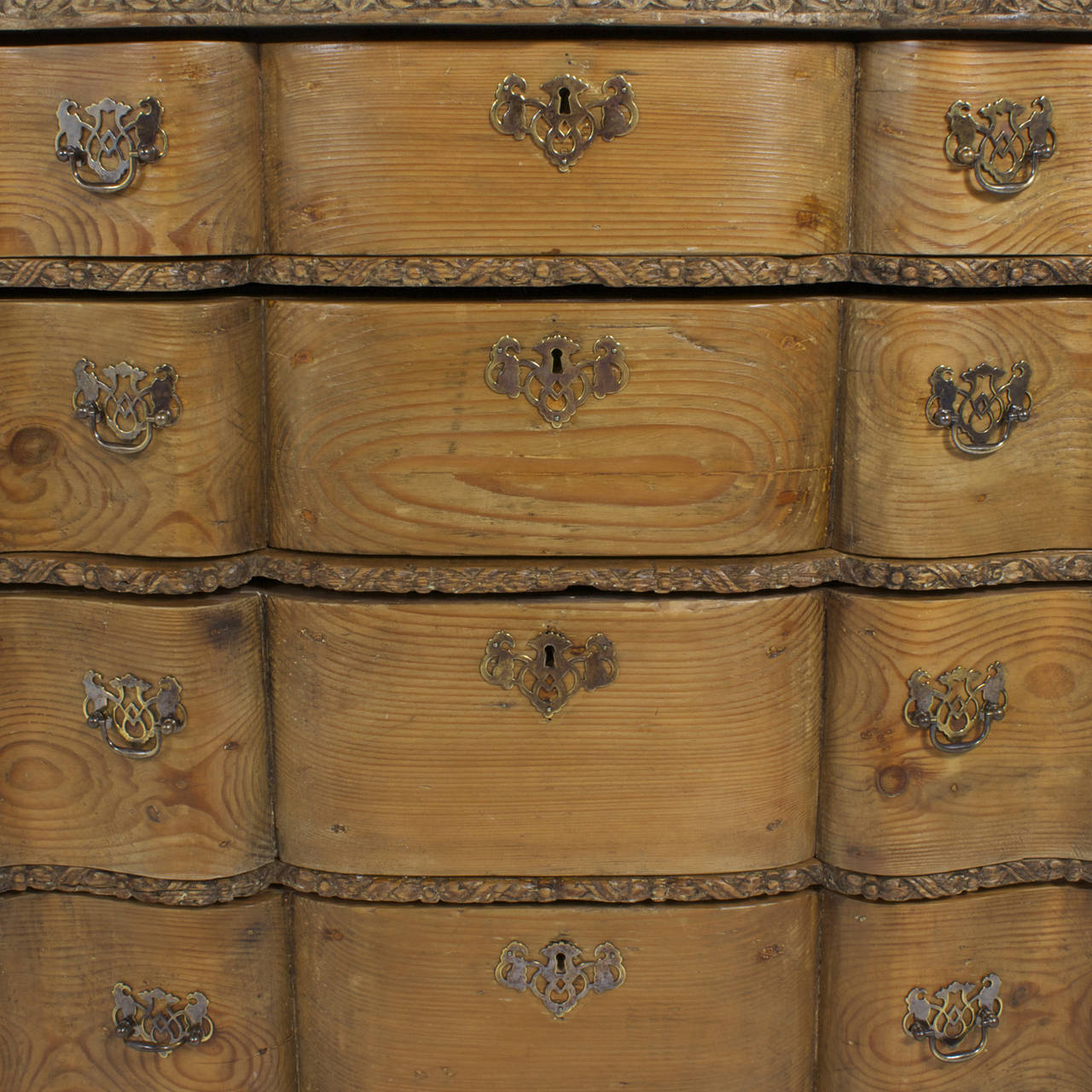 18th Century and Earlier 18th Century French Carved Pine Chest